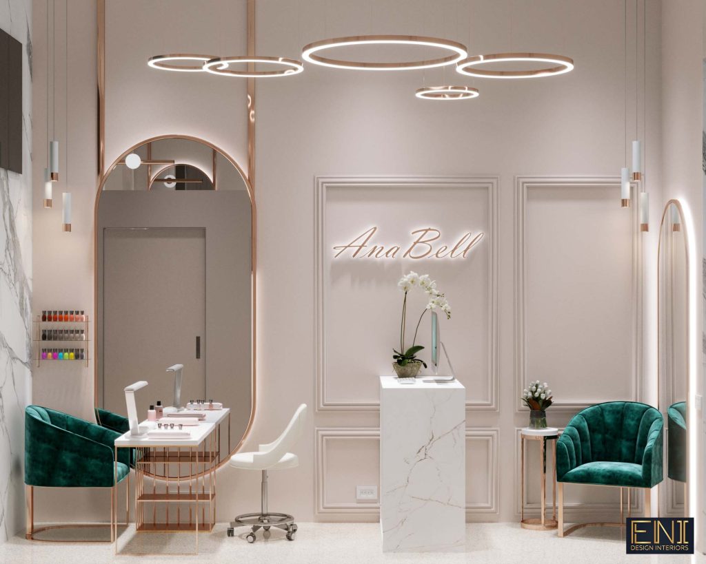 Amenajari interioare pentru salon de infrumusetare - design interior, ENI Design